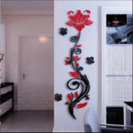 Rose flower vinee acrylic wall sticker