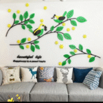 Fresh Tree 3D Acrylic  Wall Stickers Living Room Bedroom Background Wall Decoration