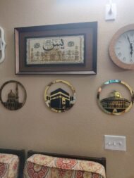 Masjid Al Aqsa Masjid Al-Haram Masjid An-Nabawi Islamic Wall Art - Circular Design - Image 2