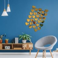 Acrylic Heart Mirror Wall Decor - Image 3