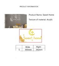 Sweet home moon and stars Wall decoration acrylic mirror - Image 3