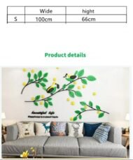 Fresh Tree 3D Acrylic  Wall Stickers Living Room Bedroom Background Wall Decoration - Image 2