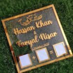 Customized Golden Acrylic Nikkah Booklet