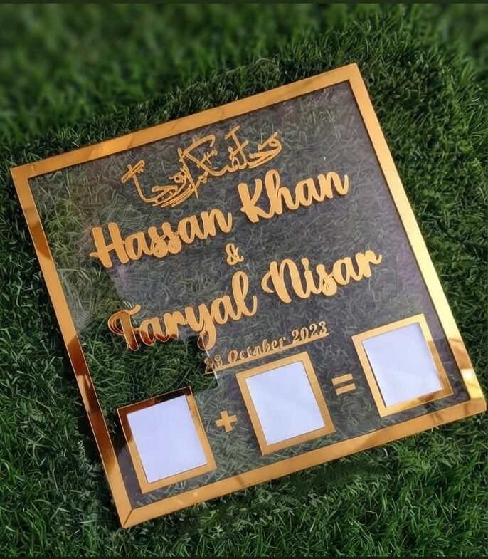Gemini_Generated_Image_azsskgazsskgazss Customized Golden Acrylic Nikkah Booklet - Image 1