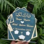 Customized Geometric Acrylic Nikkah Booklet