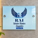 Reverse Printed Glass Logo Sign